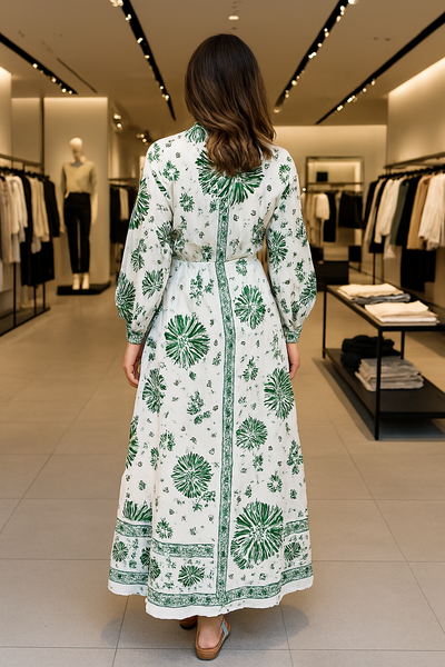 Flerozia Botanical Elegance Maxi Dress